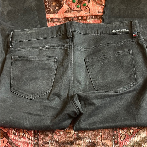 Black Denim with Stars Jeans - Picture 3 of 8